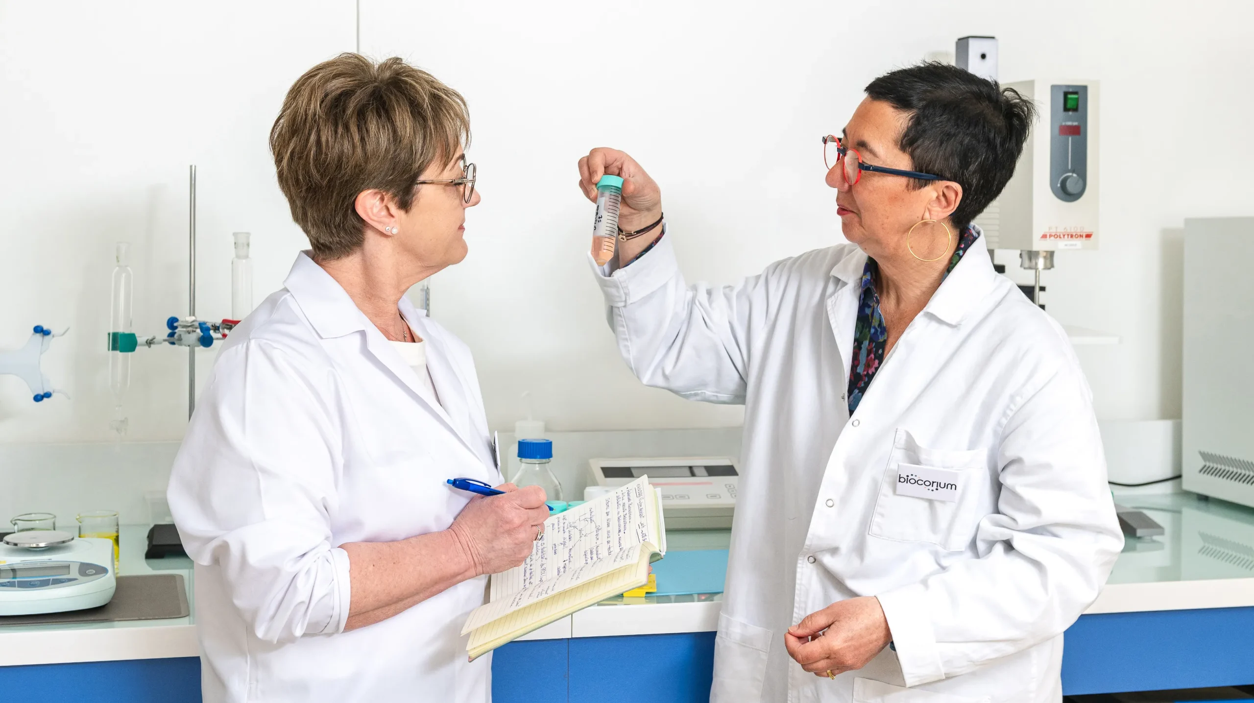 Valérie Raynaud et Frédérique Cauzac du laboratoire Biocorium