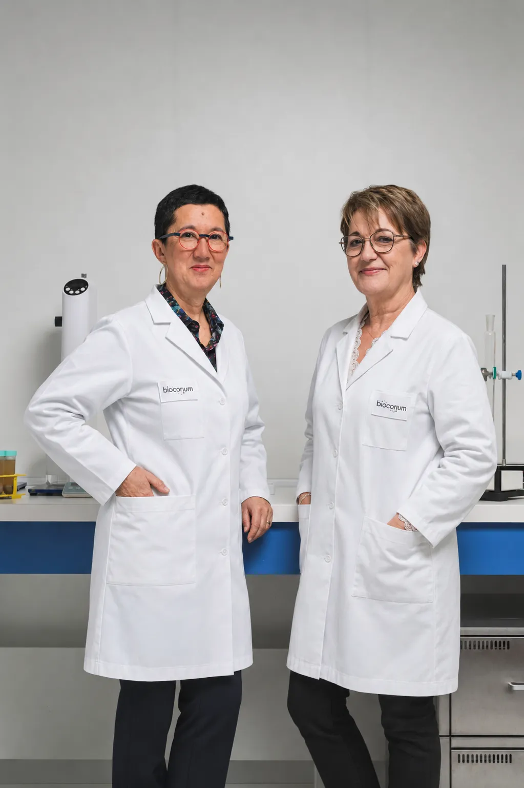 BIOCORIUM Valérie Reynaud et Frédérique Cauzac dans le laboratoire